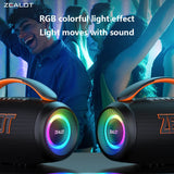 Zealot P12 60 W Wireless Outdoor Speaker – Dual-Pairing Subwoofer with 8,000mAh Battery for Home, Car & Travel