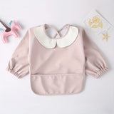 Cute Long-Sleeved Waterproof Feeding Bib – Full Coverage Baby Bib for Mealtime, Art & Holiday Gift