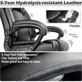 💺 Executive Office Chair – Ergonomic Computer Desk Chair with Hydrolysis-Resistant Leather & Spring Cushion Support