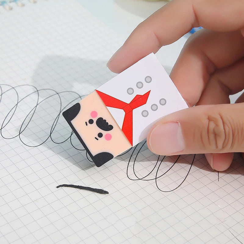 Creative Baldness Old Man Pencil Eraser – Funny Cartoon School Stationery