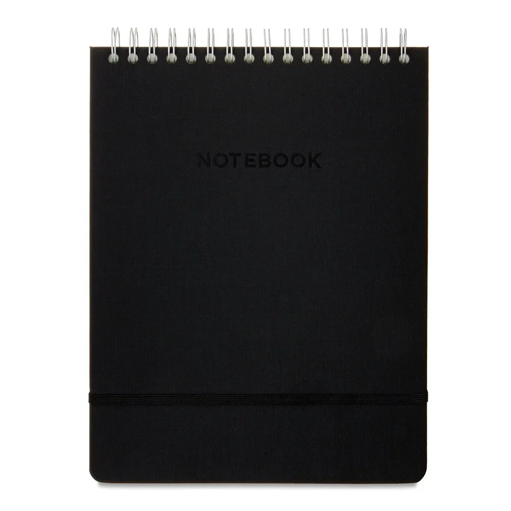 Top-Spiral Simulated Leather Notebook 8.5″×11″ – 160 Pages, 80 Ruled Sheets, Heavyweight Paper