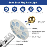 Solar Flag Pole Light (136 LEDs) – Outdoor Flagpole Lighting for 15–30ft Poles | Dusk-to-Dawn Auto On/Off | Energy-Saving Waterproof Design