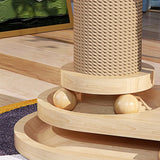 Interactive Cat Scratching Post Tower – Multi-Functional Cat Tree with Jute Rope, Ball Track & Self-Entertainment Scratch Board