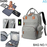 Diaper Bag Backpack – Large Waterproof Baby Travel Tote with Changing Station, Pad & Stroller Straps | Multifunction Bag for Moms & Dads