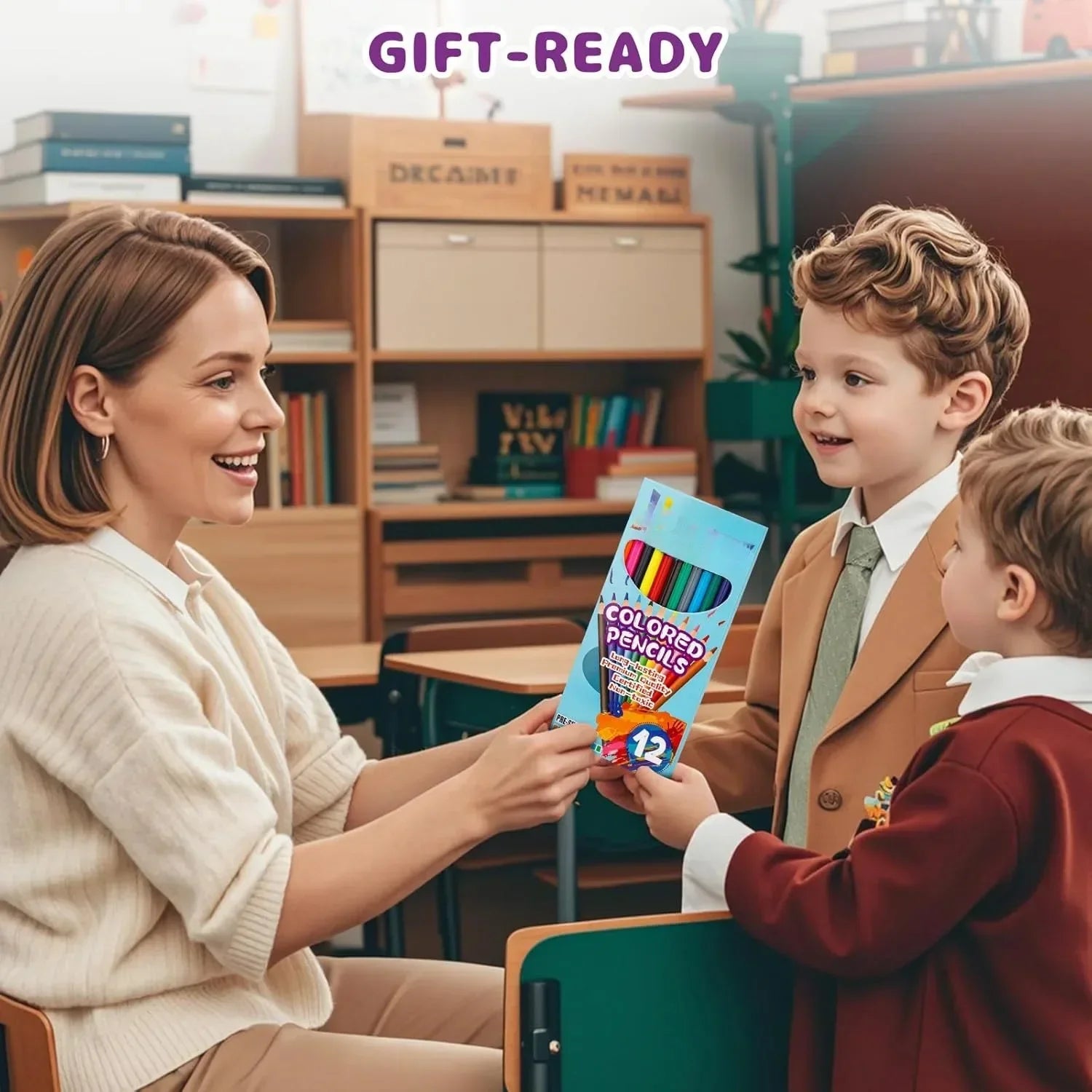 Premium Bulk Color Pencils – 288 Pre-Sharpened Soft Core Pencils (12 Colors)