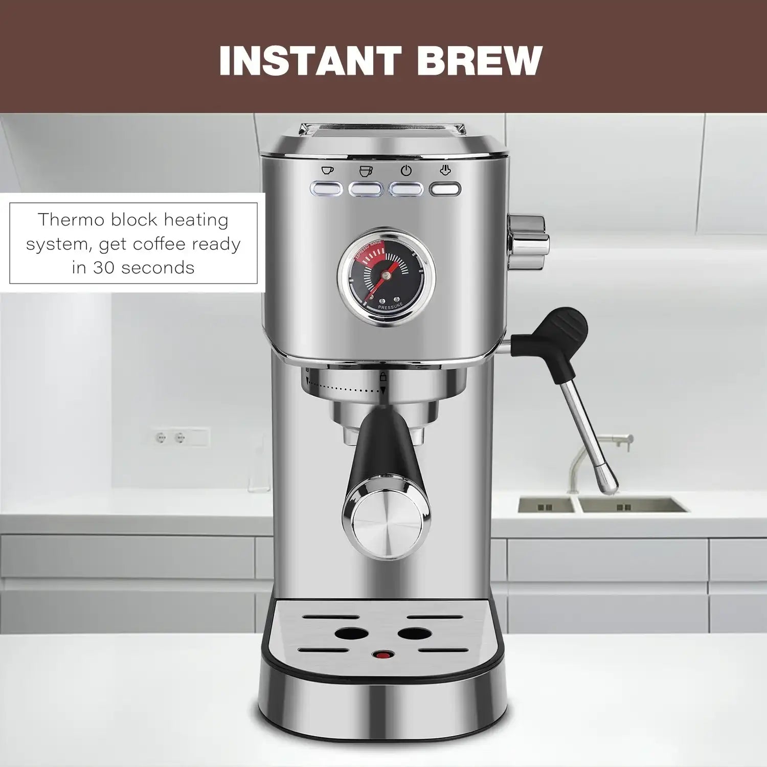 DOYOMI 20-Bar Professional Espresso Machine – Espresso Maker with Milk Frother (Commercial Quality)