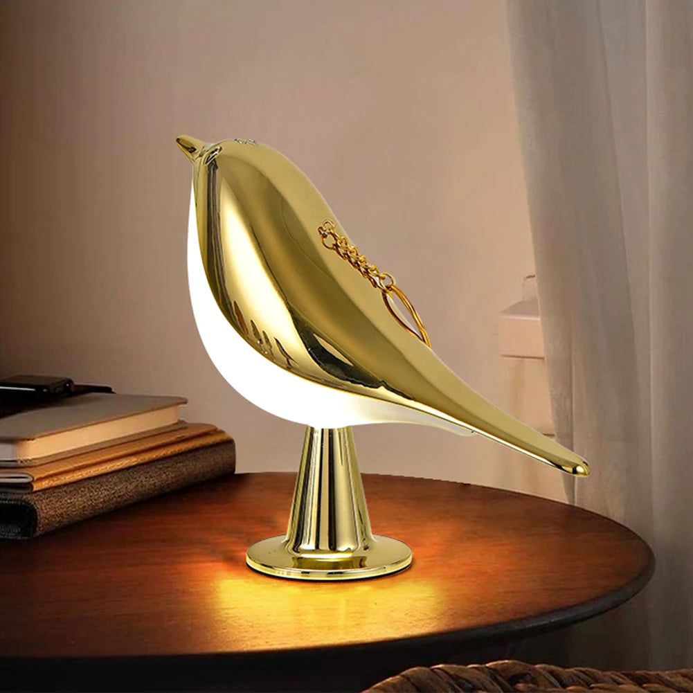 🕊️ LED Nightstand Lamp – Magpie Shape Touch Sensor Lamp with Aromatherapy Diffuser & 3-Level Brightness for Dorm & Bedroom