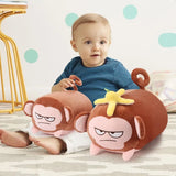 Achwishap Banana Monkey Plush Pillow – Cute Stuffed Animal Doll, Fluffy Plushie Cushion, Kawaii Monkey Hugging Toy for Kids & Decor