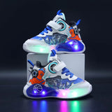 Kids LED Light-Up Mesh Breathable Casual Shoes – Girls & Boys Walking Sneaker
