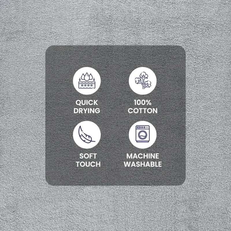 10-Piece Grey Towel Set – Ultra Soft, Durable & Absorbent Bath Towels for Home, Spa & Travel 🛁✨