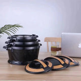 3-Piece Large Capacity Insulated Rice Bucket Set (2.2L / 4.2L / 5.2L) – Food Warmer with Handle for Family & Gatherings