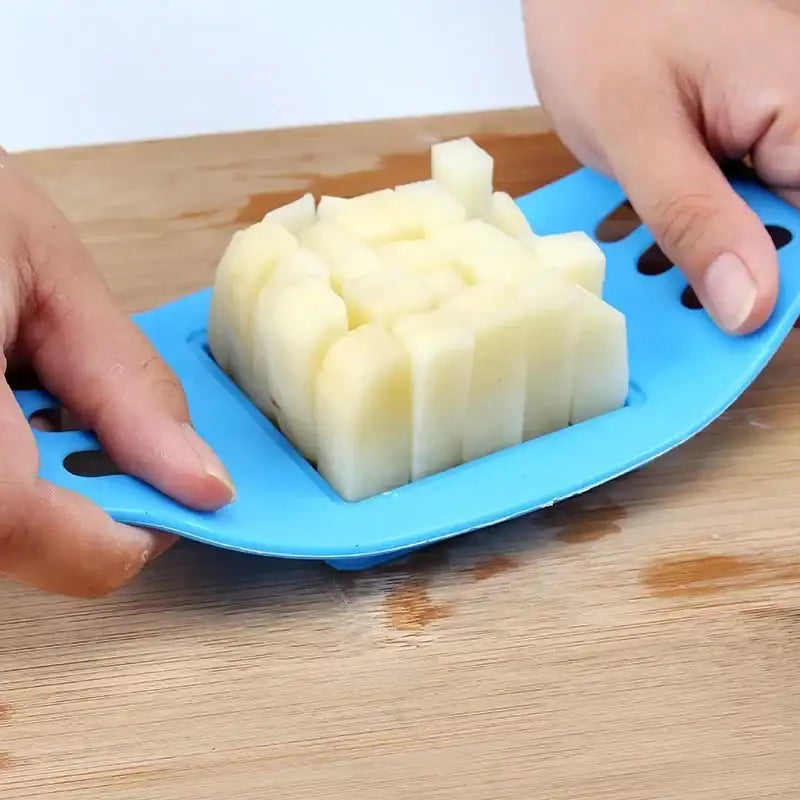 “Stainless Steel Potato Chipper Cutter – Sharp Kitchen Tool for French Fries & Chips Making”