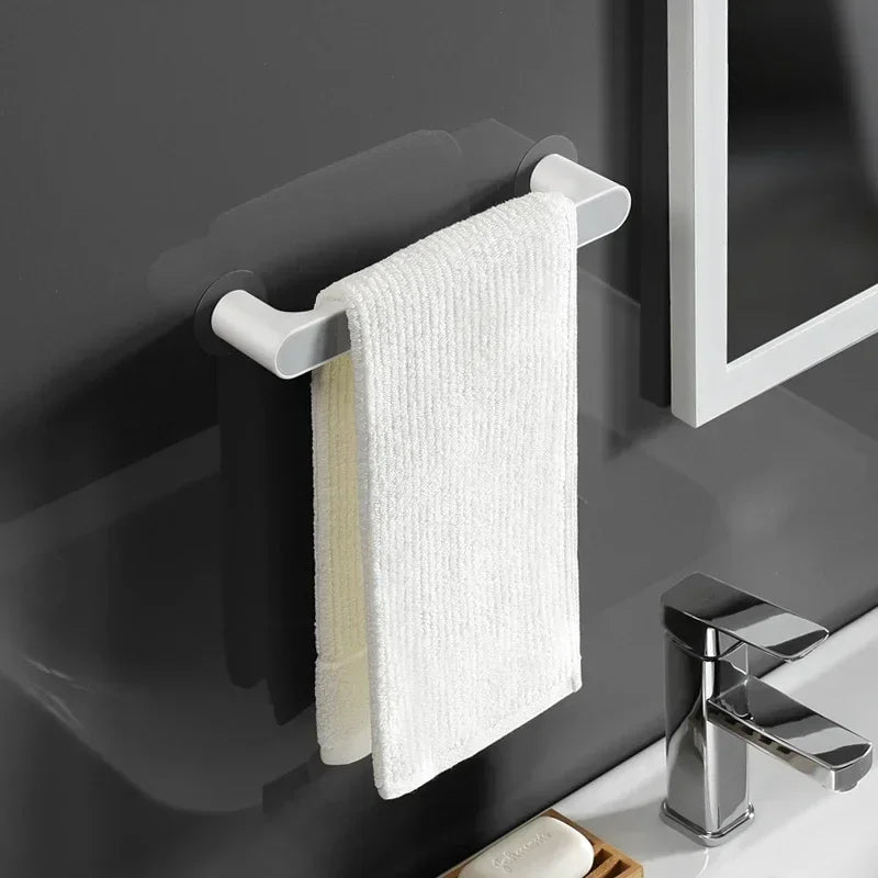 Self-Adhesive Towel Holder & Rack – Wall-Mounted No-Drill Organizer for Bathroom & Kitchen