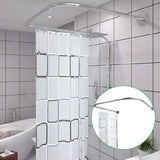 U-Shaped Adjustable Stainless Steel Shower Curtain Rod – Corner Tub & Small Bathroom Fit