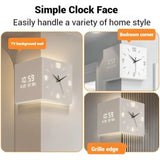 Luxury LED Corner Wall Clock with Light – Double-Sided Luminous Sensor Clock with Numeral Scale & Gold Modern Design