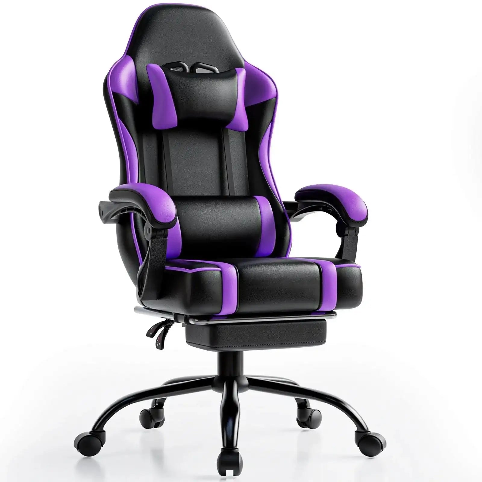 Reclining Gaming Chair with Footrest – PU Leather Ergonomic Gamer Chair - PulinGO
