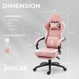 Ergonomic Gaming Chair – Breathable Fabric Gamer Seat with Gel Pad, Pocket Spring Cushion & Storage Bag