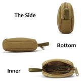 Tactical Small EDC Bag – Nylon Coin, Money & Key Pouch with Zipper Card Pocket & Outdoor Belt Pack