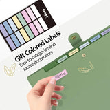 Aesthetic 8-Pocket Accordion File Organizer – Pastel Expanding Folder with Labels for Important Documents 🌸