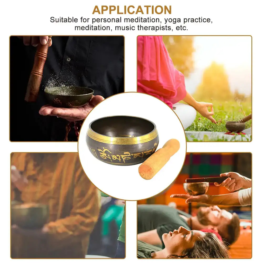 Handmade Tibetan Singing Bowl – Himalayan Meditation & Yoga Sound Healing Bowl (Bronze / 4 Sizes)