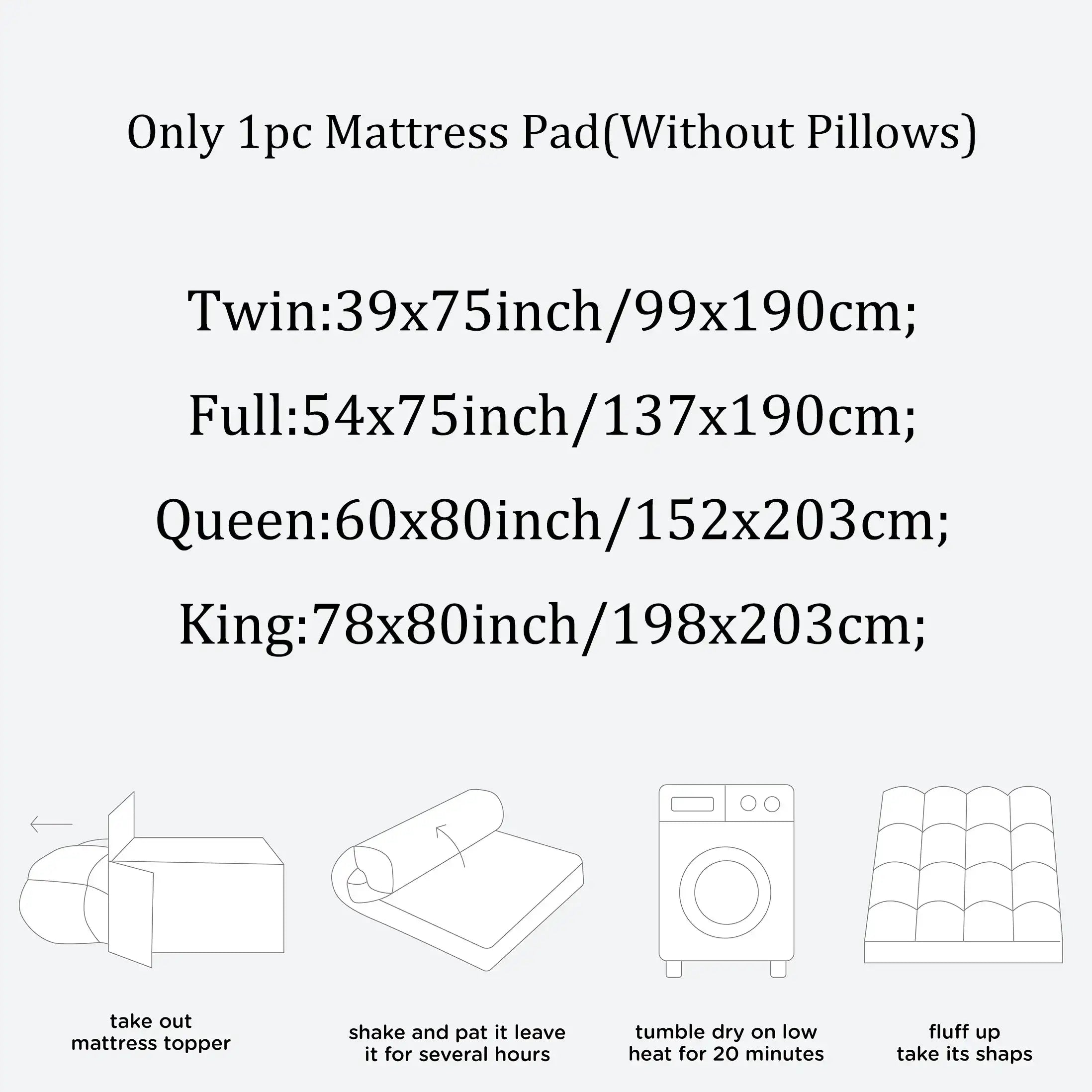 “Cooling Quilted Mattress Pad – Breathable Fitted Mattress Cover & Protector with 8–21 Inch Deep Pocket”