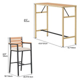 “3-Piece Patio Bar Table Set – Wicker Bar-Height Bistro Furniture with Table & Cushioned Chairs for Garden & Outdoor Spaces”