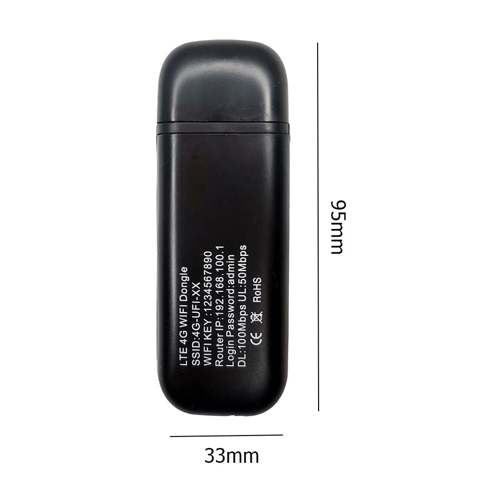 4G LTE USB WiFi Router – Unlocked Wireless Network Adapter & Portable Hotspot Dongle for Laptops and Mobile Devices