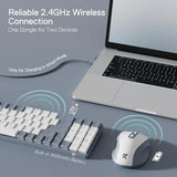 Redragon BS8772 Wireless Keyboard & Mouse Combo – 78-Key Low-Profile Mechanical Keyboard with 2.4GHz Wireless & 2400 DPI Mouse