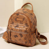 Toutou Brown Fashion Backpack for Women – Large Capacity Japanese & Korean Style Student Travel Bag