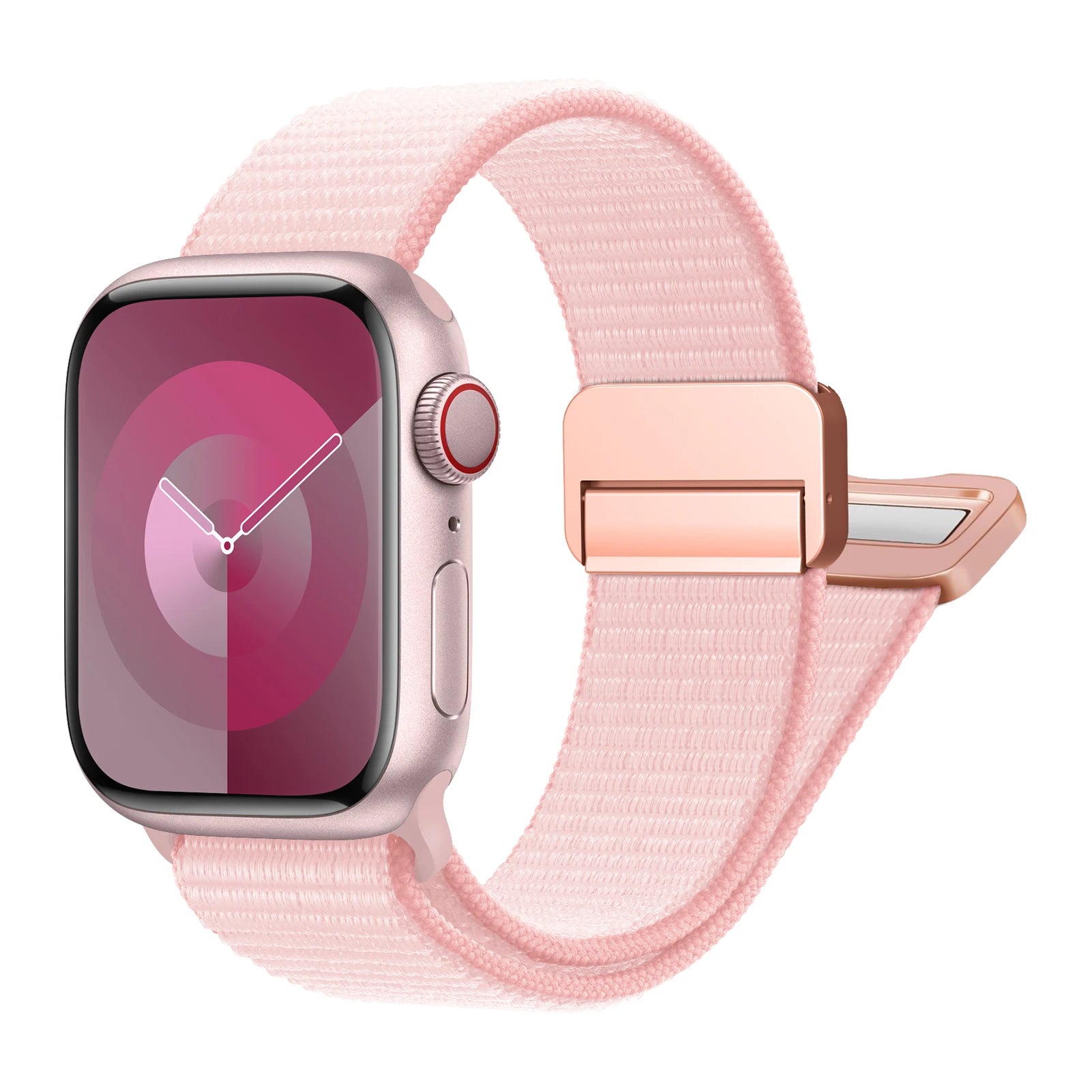 Magnetic Loop Nylon Apple Watch Band – Bracelet Style Strap for Ultra 2, SE & Series 3–9, Compatible with 38/40/41/42/44/45/49mm Models