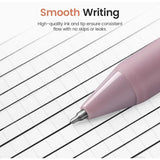 Fine Point Gel Pens Set (6PCS, 0.5mm) – Smooth Quick-Dry Black Ink Pens for Journaling & Notes