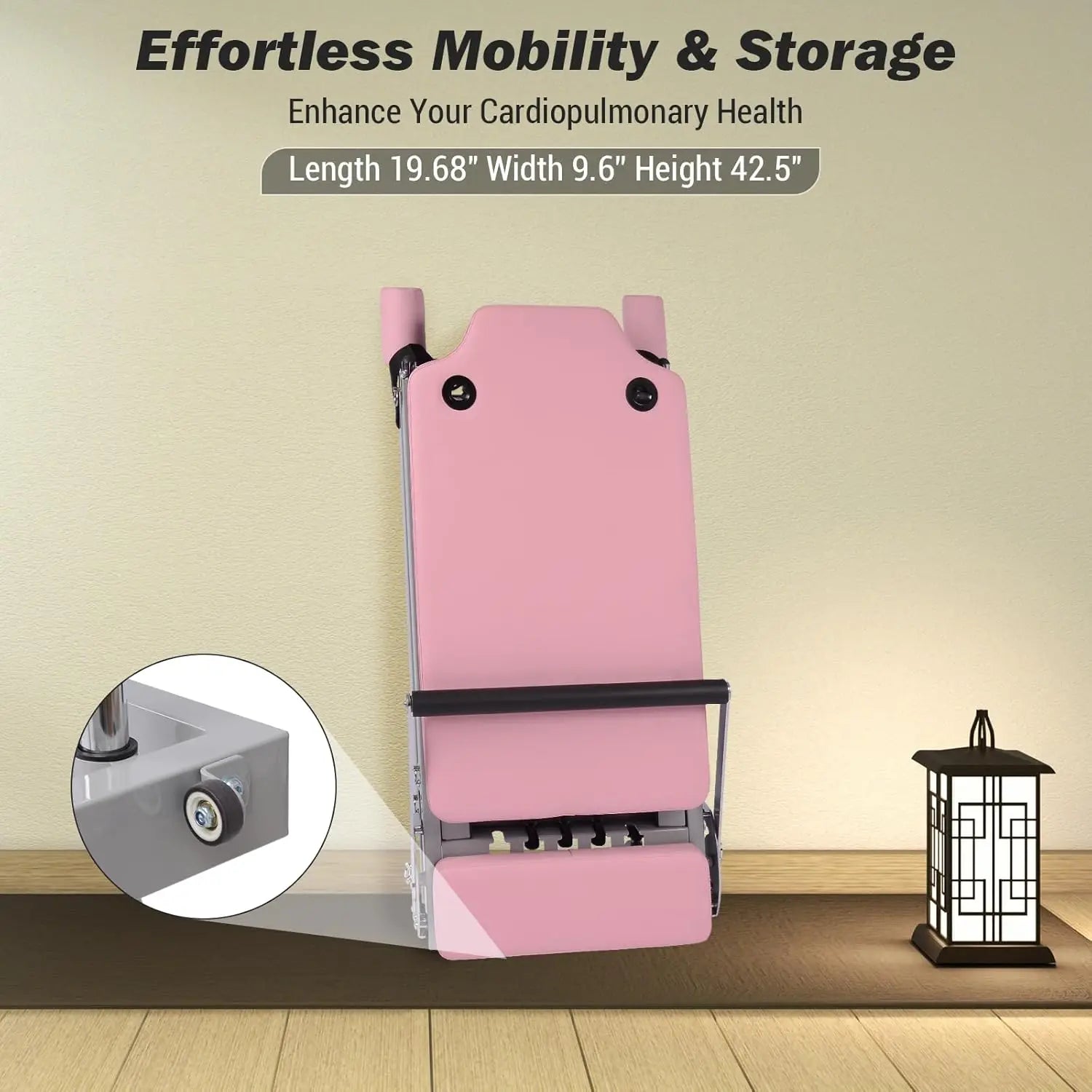 Foldable Pilates Reformer Machine – 77" Home Gym Equipment Adjustable for Beginners & Advanced