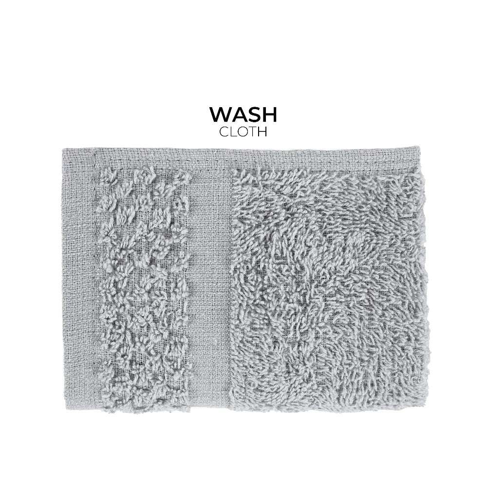 10-Piece Cotton Towel Set – Soft & Absorbent Bath Towels with Popcorn-Texture Border