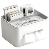 Multifunctional Tissue Box & Remote Control Storage Organizer – Desk & Home Sundries Holder