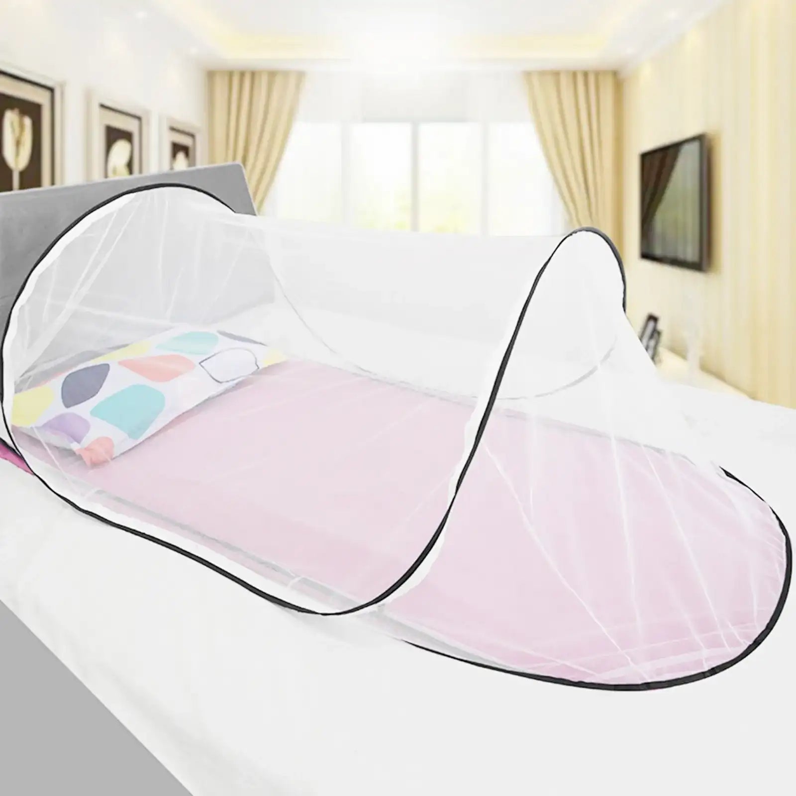 Foldable Travel Mosquito Net Bed – Single Bed Tent-Style Easy Installation