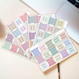5-Sheet Bible Index Label Stickers – Self-Adhesive Tabs for Study & Reading