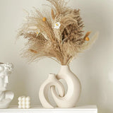 Hollow Ceramic Vase – Nordic Modern Bohemian Decorative Aesthetic Vase for Stylish Home Décor