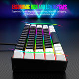 60% Wired Gaming Keyboard – Ultra-Small RGB Backlit Portable Waterproof Computer & Mac Keyboard