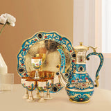 Vintage Coffee Pot & Teapot Cup Set – Elegant 6-Cup Tea Service with Coffee Pot & Decorative Flair