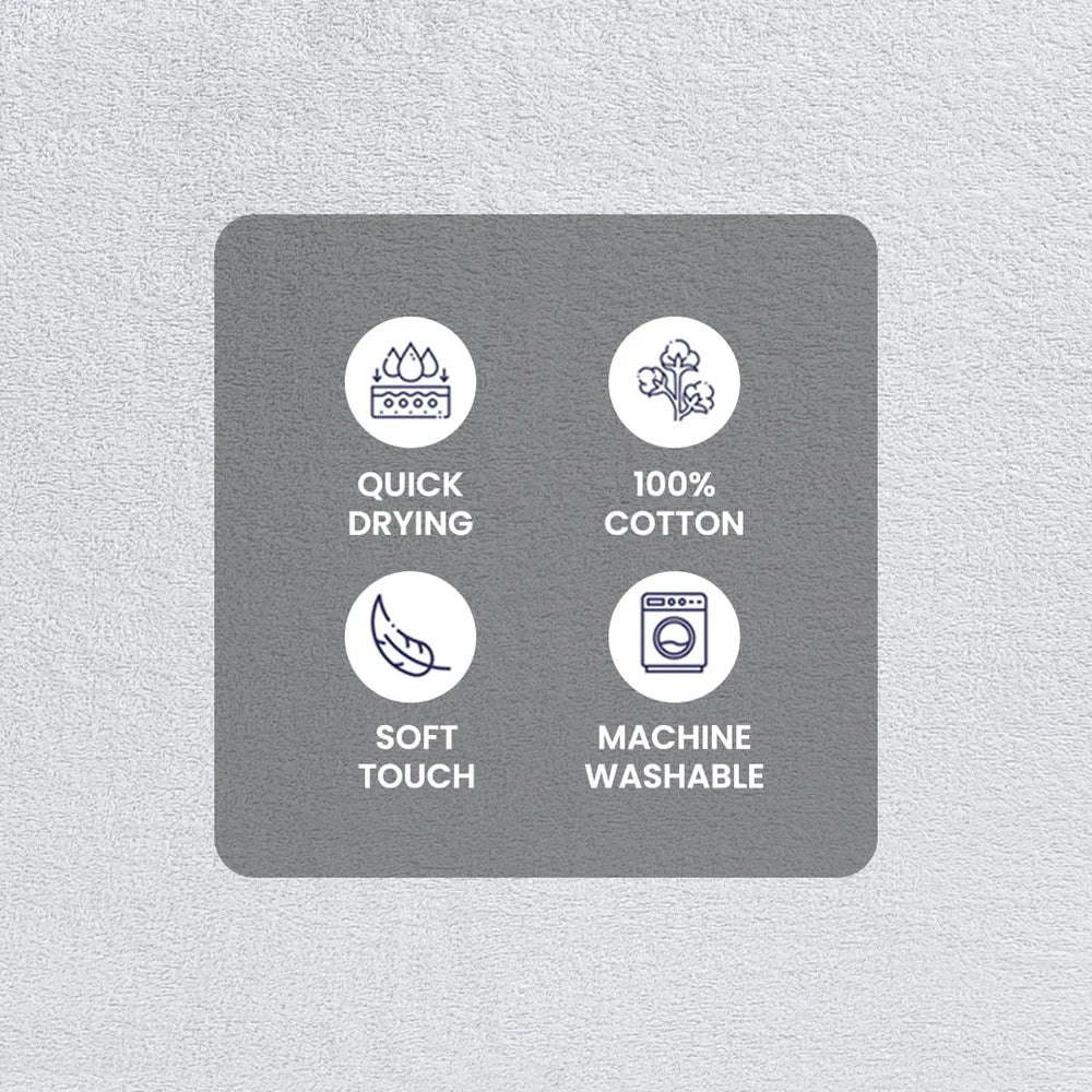 10-Piece Cotton Towel Set – Soft, Absorbent & Quick-Dry Popcorn-Textured Border Towels for Bath & Hand