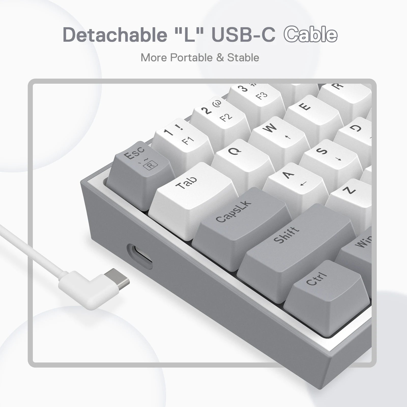 Redragon K617 Fizz 60% RGB Gaming Keyboard – 61 Keys Compact Hot-Swap Mechanical Keyboard with Red Switches