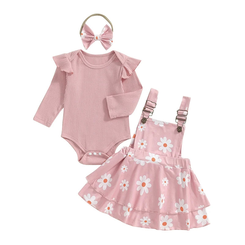 Adorable Baby Girls Winter Outfit Set – Knit Sweater, Plaid Skirt & Matching Headband 3-Piece Clothing Ensemble