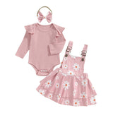 Adorable Baby Girls Winter Outfit Set – Knit Sweater, Plaid Skirt & Matching Headband 3-Piece Clothing Ensemble