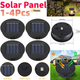 Solar Lantern Replacement Top (1–4PCS, 8cm) – Waterproof LED Solar Panel Lid Light for Outdoor Garden, Patio & Pathway Décor