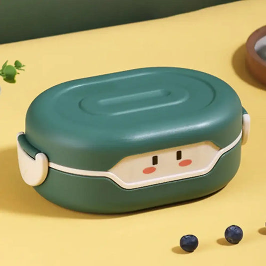 Kawaii Cartoon 3-Partition Leak-Proof Kids Bento Lunch Box – Microwave Safe & Portable