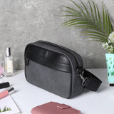 Classic Leather Crossbody Satchel for Men – Minimalist Travel & Work Shoulder Bag