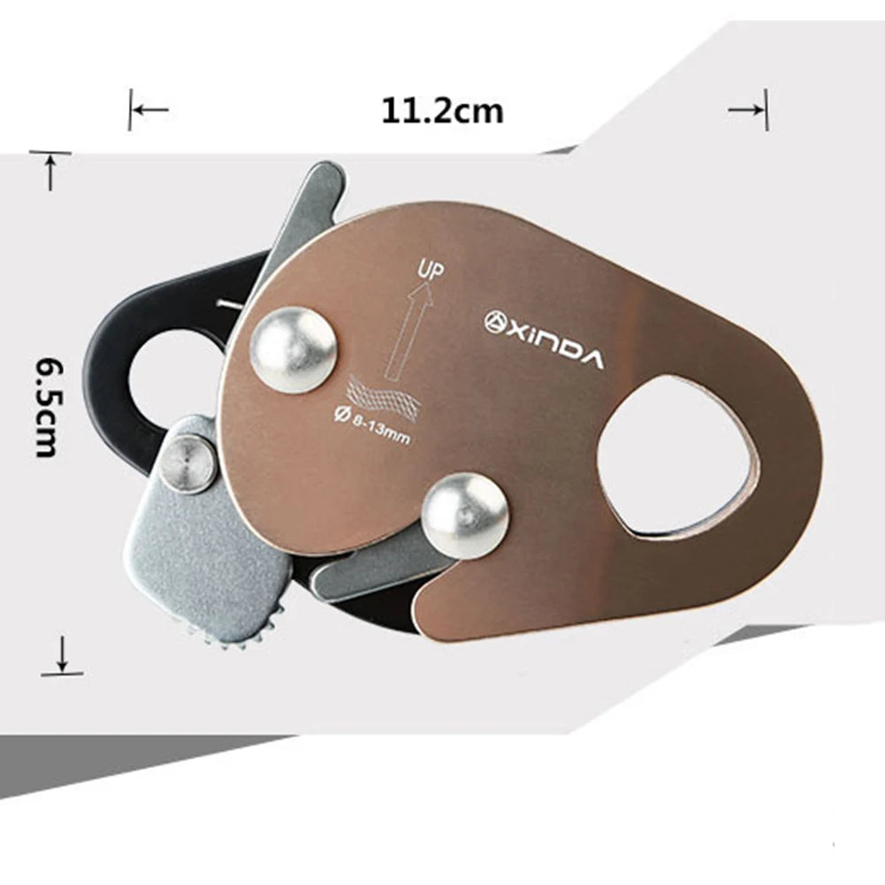 Outdoor Climbing Rope Grab & Descender – Safety Rescue Tool for Mountaineering, Caving & Rappelling 🧗‍♂️🛡️