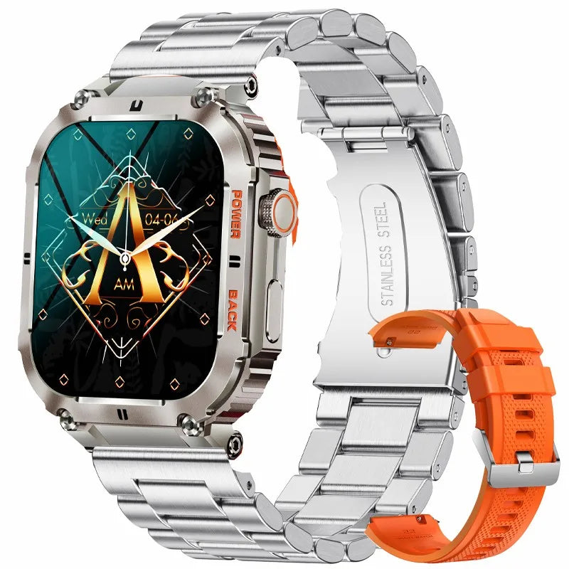 LIGE Outdoor Sports Fitness Smartwatch – 1.96" Screen, Bluetooth Calling, Waterproof, Blood Oxygen Tracking ⌚✨