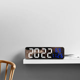 LED Digital Wall Clock – Large Screen Electronic Wall-Mounted Clock with Time, Temperature & Humidity Display