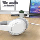 Wireless Over-Ear Bluetooth Headphones with 48h Playtime & Built-in Mic – HiFi Stereo, Foldable Lightweight Design